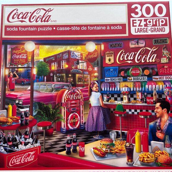 MASTERPIECES 100900 Puzzle Lot of 2 Coca-Cola and Memory Lane 300 LRG Pieces - Picture 2 of 5